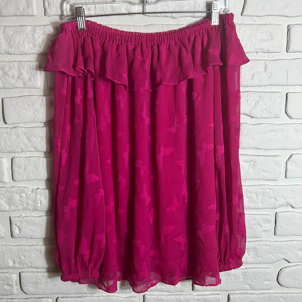 Michael Michael Kors off the shoulder butterfly print top size large